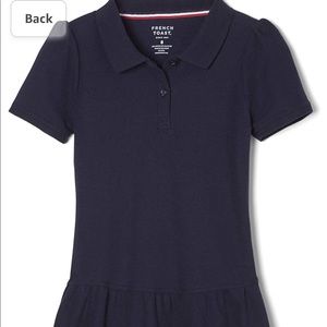 French Toast Girls' Ruffle Pique Polo Dress XS